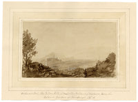 Mary Ann J. Thynne, Arthur's Seat & Calton Hill from the Botanic Garden at Edinburgh, Scotland – 1837 watercolour painting