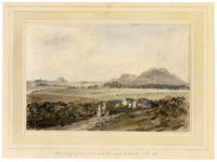 Mary Ann J. Thynne, Edinburgh from the Braid Hills near Dalkeith, Scotland – 1837 watercolour painting