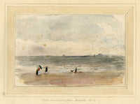 Mary Ann J. Thynne, North Berwicklaw from Portobello near Edinburgh, Scotland – 1837 watercolour painting