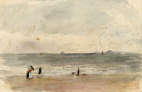 Mary Ann J. Thynne, North Berwicklaw from Portobello near Edinburgh, Scotland – 1837 watercolour painting