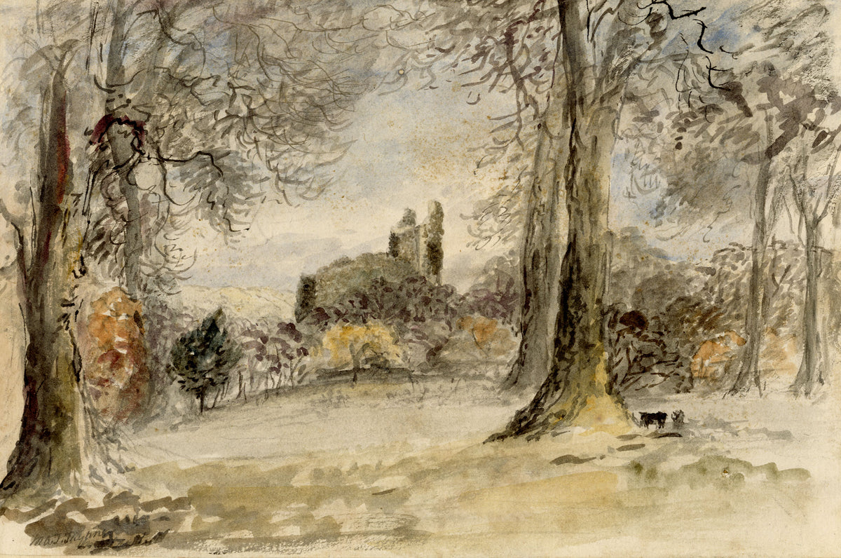 Mary Ann J. Thynne, Harewood Castle, Yorkshire – 1837 watercolour painting