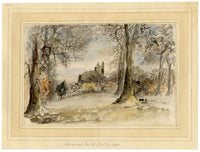 Mary Ann J. Thynne, Harewood Castle, Yorkshire – 1837 watercolour painting