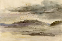 Mary Ann J. Thynne, Tower at Pitfour from Mintlaw, Aberdeenshire, Scotland – 1837 watercolour painting