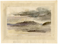 Mary Ann J. Thynne, Tower at Pitfour from Mintlaw, Aberdeenshire, Scotland – 1837 watercolour painting