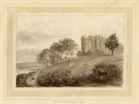 Mary Ann J. Thynne, Elcho Castle, Perth, Scotland – 1837 watercolour painting