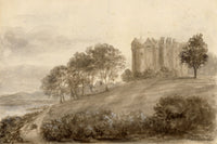 Mary Ann J. Thynne, Elcho Castle, Perth, Scotland – 1837 watercolour painting