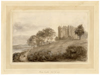 Mary Ann J. Thynne, Elcho Castle, Perth, Scotland – 1837 watercolour painting