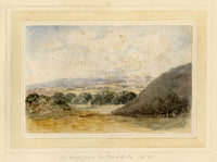 Mary Ann J. Thynne, Edinburgh from the Braid Hills, Scotland – 1837 watercolour painting
