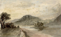 Mary Ann J. Thynne, Kinfauns from Elcho Castle, Perth, Scotland – 1837 watercolour painting