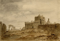 Mary Ann J. Thynne, Craigmillar Castle, Edinburgh, Scotland – 1837 watercolour painting