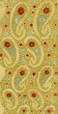Anon., Antique French Textile Design: Miniature Indian Paisley – 1880s gouache painting