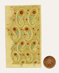 Anon., Antique French Textile Design: Miniature Indian Paisley – 1880s gouache painting