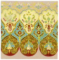 Anon., Antique French Textile Design: Indian Mughal Arabesque – 1880s gouache painting