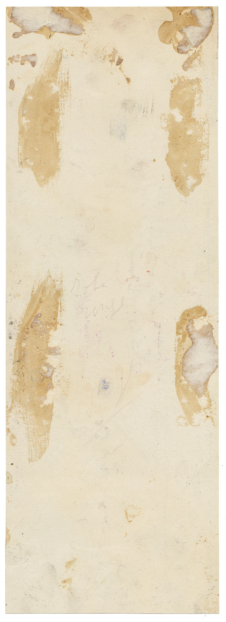 Anon., Antique French Textile Design: Pomegranate Fleur-de-lis Arabesque – 1880s gouache painting