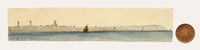 Edward Woodville Ricketts, Happisburgh (Hasborough) Coastline, Norfolk – 1835 watercolour painting