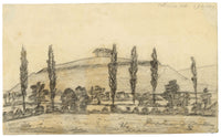 Edward Woodville Ricketts, St Catherine's Hill, Hampshire – 1829 graphite drawing
