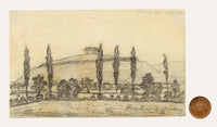 Edward Woodville Ricketts, St Catherine's Hill, Hampshire – 1829 graphite drawing