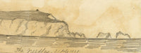 Edward Woodville Ricketts, The Needles, Isle of Wight – 1829 graphite drawing
