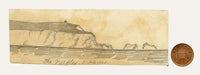 Edward Woodville Ricketts, The Needles, Isle of Wight – 1829 graphite drawing