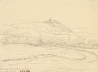 Edward Woodville Ricketts, View from Road between Boulogne & Pont-de-Briques, France – 1840 graphite drawing