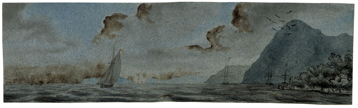 Edward Woodville Ricketts, Bay of Beaumaris, Menai Strait, Anglesey, Wales – Early 19th-century watercolour painting