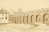 Edward Woodville Ricketts, Alhama Aqueduct, Spain – 1833 watercolour painting