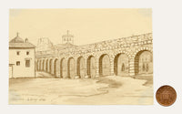 Edward Woodville Ricketts, Alhama Aqueduct, Spain – 1833 watercolour painting