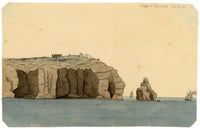 Edward Woodville Ricketts, Cape St Vincent, Algarve, Portugal – 1833 watercolour painting