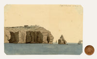 Edward Woodville Ricketts, Cape St Vincent, Algarve, Portugal – 1833 watercolour painting
