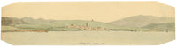 Edward Woodville Ricketts, Algeciras Panorama from the Water, Cádiz, Andalusia, Spain – 1833 watercolour painting