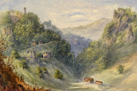 Anon., High Tor, Matlock, Derbyshire – Late 19th-century watercolour painting