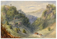 Anon., High Tor, Matlock, Derbyshire – Late 19th-century watercolour painting