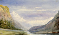 Anon., Splügen Pass, Graubünden, Switzerland – Mid-19th-century watercolour painting