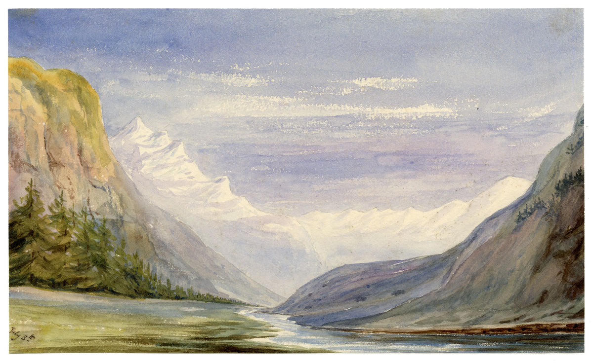 Anon., Splügen Pass, Graubünden, Switzerland – Mid-19th-century watercolour painting