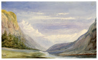 Anon., Splügen Pass, Graubünden, Switzerland – Mid-19th-century watercolour painting