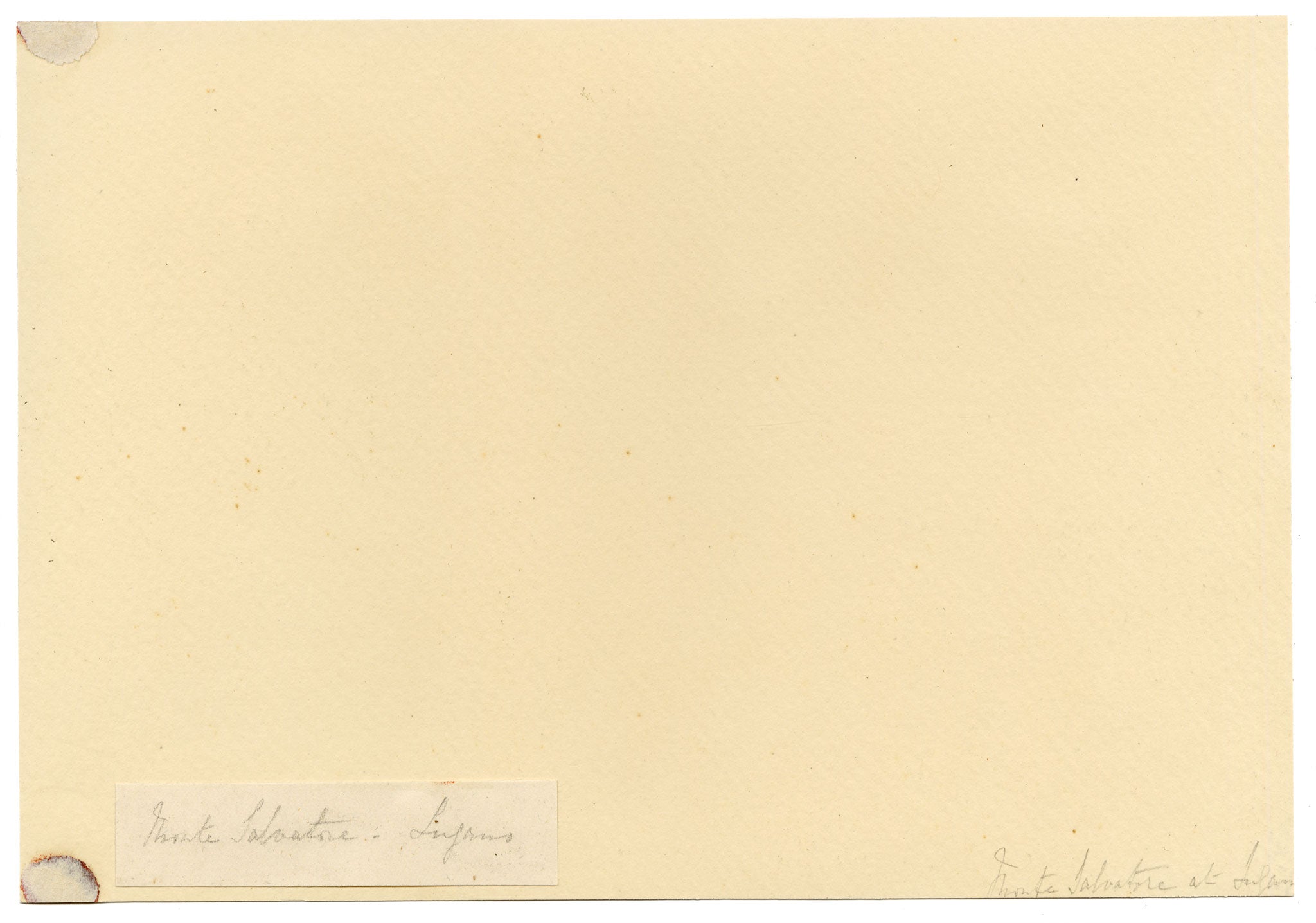 Anon., Monte San Salvatore, Lepontine Alps, Lake Lugano, Switzerland – Mid-19th-century watercolour painting