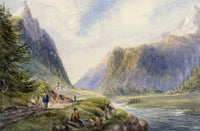 Anon., Pontresina, Val Roseg, Graubünden, Switzerland – Mid-19th-century watercolour painting
