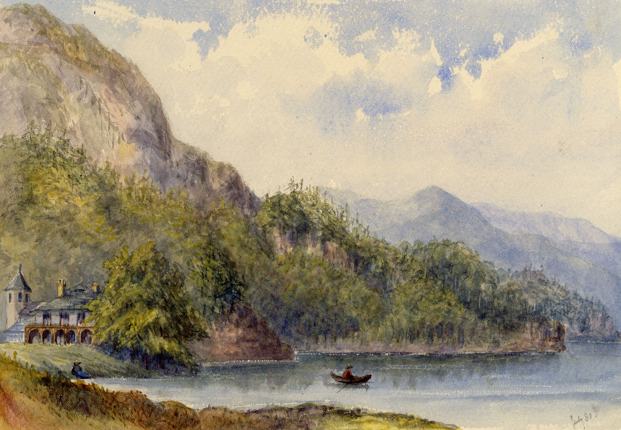 Anon., Ullswater, Lake District – 1870 watercolour painting