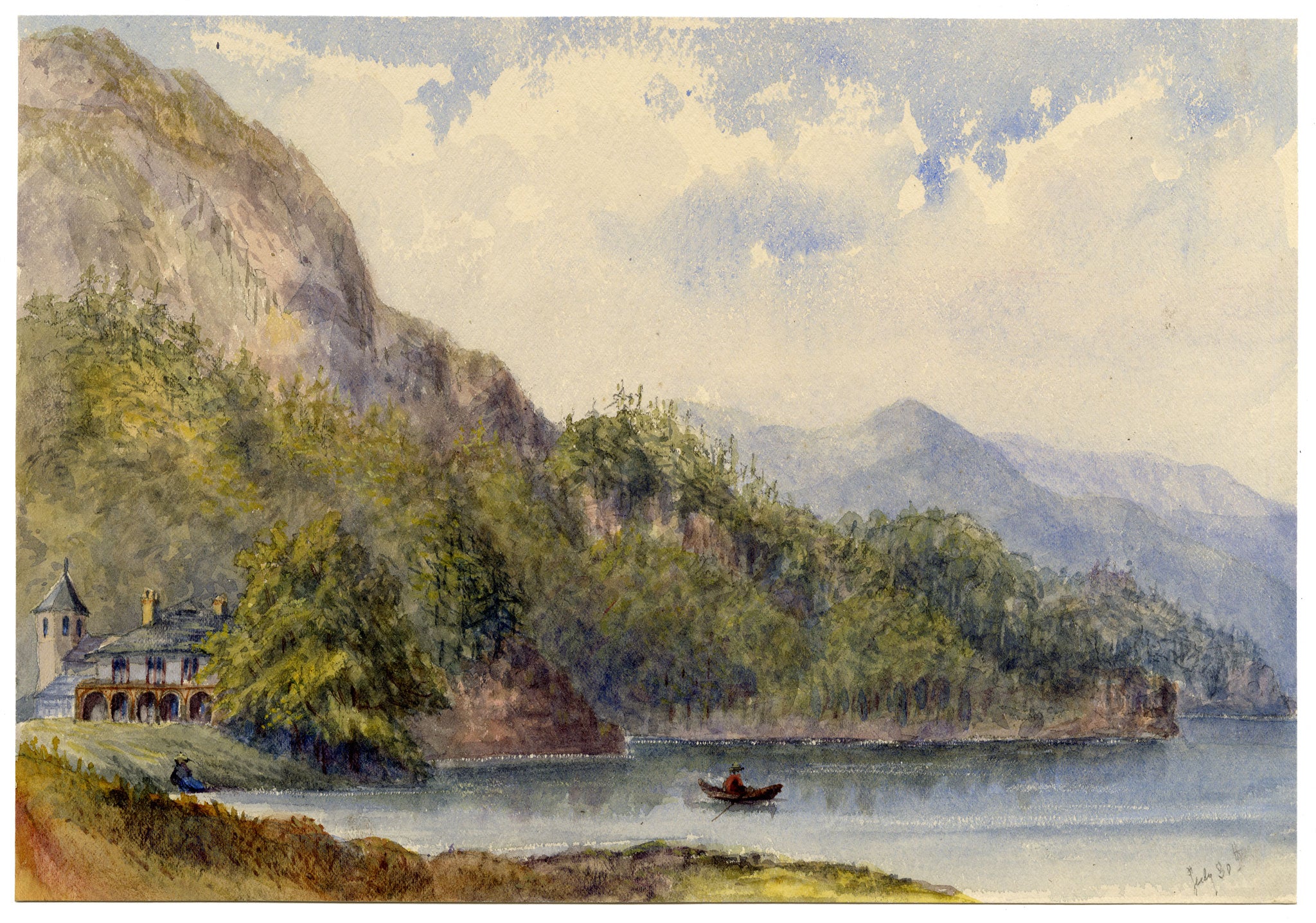 Anon., Ullswater, Lake District – 1870 watercolour painting