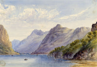 Anon., Llyn Padarn, Llanberis, Wales – Late 19th-century watercolour painting