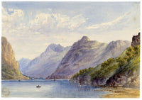 Anon., Llyn Padarn, Llanberis, Wales – Late 19th-century watercolour painting