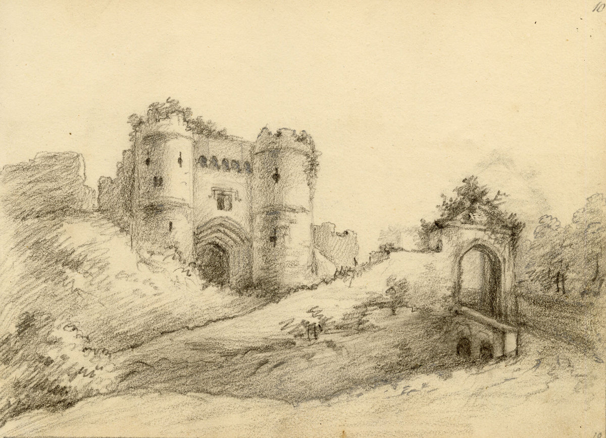 John Maule, Carisbrooke Castle, Isle of Wight – 1797 graphite drawing