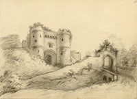 John Maule, Carisbrooke Castle, Isle of Wight – 1797 graphite drawing