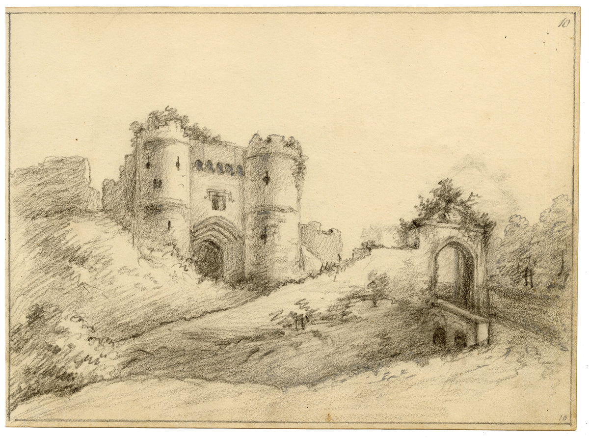 John Maule, Carisbrooke Castle, Isle of Wight – 1797 graphite drawing