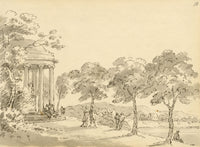 John Maule, Leibniz Temple (Leibniztempel), Hanover, Germany – 1797 watercolour painting