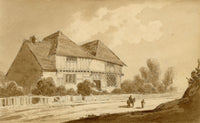 John Maule, Otway Residence Willesborough, Half-timbered House near Ashford, Kent – 1814 watercolour painting
