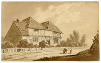 John Maule, Otway Residence Willesborough, Half-timbered House near Ashford, Kent – 1814 watercolour painting