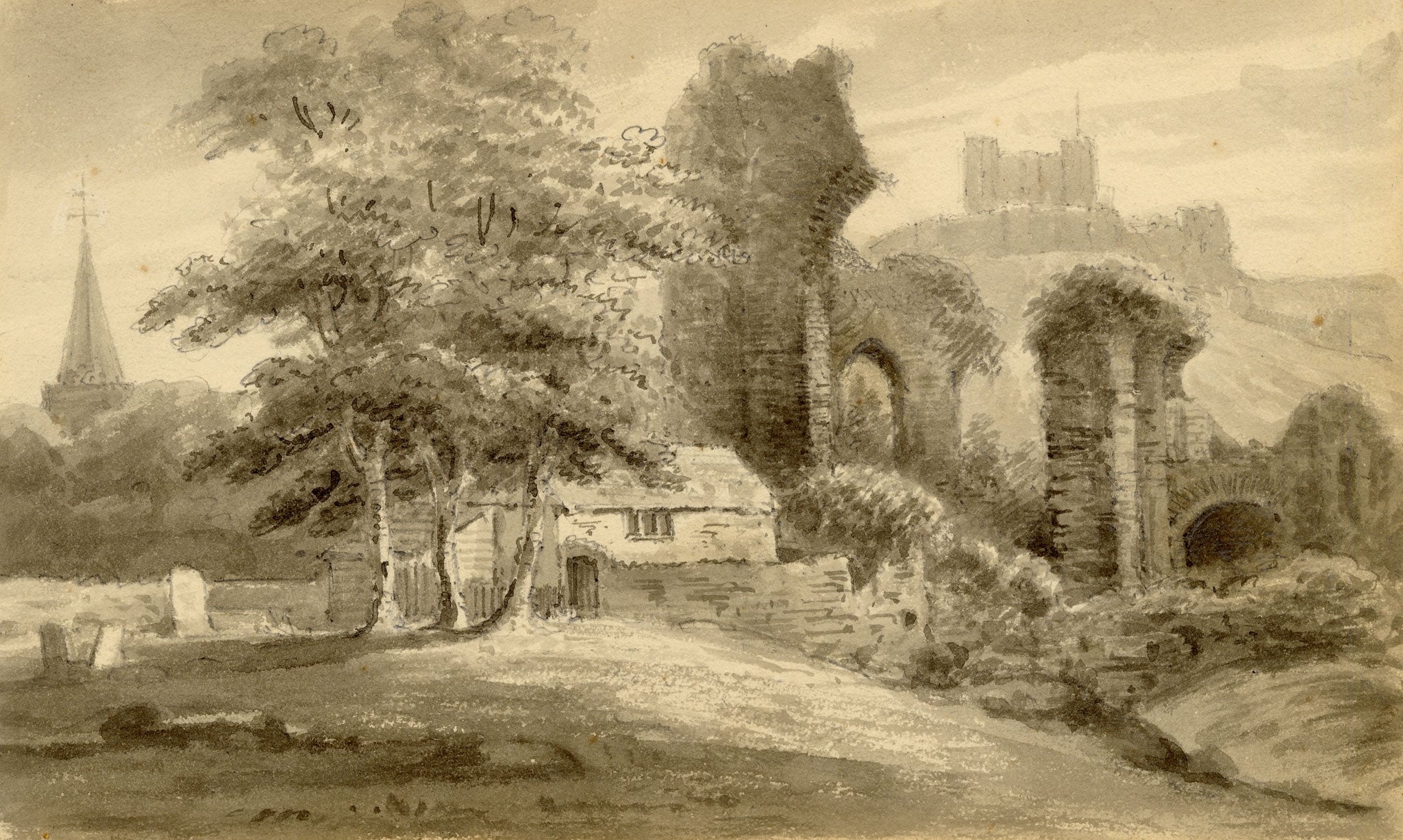 John Maule, St Martin's Priory, Dover – 1814 watercolour painting