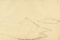 John Maule, Summit of Shakespeare Cliff, Dover, Kent – 1792 pen & ink drawing