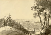 John Maule, Plain of Olmütz (Olomouc), Moravia, Austrian Empire – 1792 watercolour painting